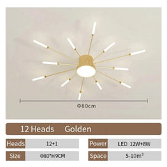 Creative Fan-shaped Rotating Living Room Light Lustre Home Decoration Bedroom LED Ceiling Lamp Modern Dining Room Pendant Lights
