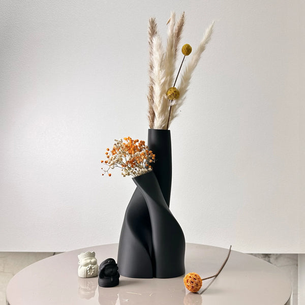 2 Piece Set of Special-Shaped Double Vase, Creative Dried Flower Vase, Multi-Color Optional, Suitable for Living Room, Kitchen Home Decor