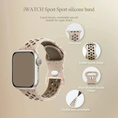 Sport Strap for Apple Watch Band 44mm 45mm 46mm 49mm/38mm 40 41mm Colored Particles Rubber Band IWatch Ultra 11 10 9 8 7 6 5 SE