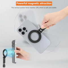 VRIG Magnetic Phone Holder Tripod Mount MagSafe Phone Stand W 1/4 Cold Shoe for iPhone 16 15 14 Samsung Phone Camera Accessories