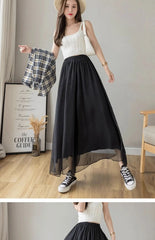 Women’s High-Waist Chiffon Wide-Leg Pants – Spring/Summer Plus Size