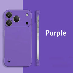 Borderless Hard PC Ultra Slim Frosted Phone Case For iPhone 17 15 16 14 13 12 11 Pro Max Plus Frameless Cover For iPhone 17 Air