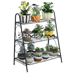 3-Tier Iron Plant Stand – Indoor Balcony Flower Pot Rack Home Decor