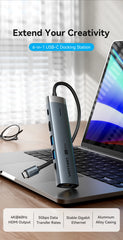 Vention USB C HUB Type C to HDMI 4K60Hz RJ45 PD 100W Adapter For Macbook iPad Pro Air M2 M1 Sumsang PC Accessories USB 3.0 HUB