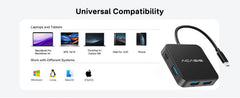 ACASIS USB C Hub 6 in 1 10Gbps Multiport Adapter with 4K 60Hz HDMI PD 100W Power Delivery USB C to HDMI Adapter for MacBook Dell