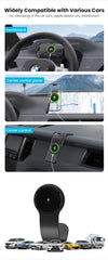 Vyvylabs Magnetic Car Phone Holder 15W Wireless Charger Bendable Car Phone Mount for iPhone 12-18 Stand Dashboard Center Console