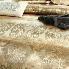 Luxury Satin Jacquard Single Double Duvet Cover Set High End European Wedding King Size Bedding Set Queen Size Quilt Cover Set