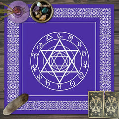 1pc Tarot card tablecloth, mysterious rune astrology altar cloth, witchcraft cabin decoration tablecloth, card game tablecloth
