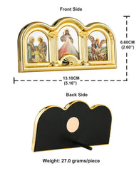 Catholic Divine Mercy Jesus Christ Image Frame Holy Family St. Michael Triptych Icons Sticker Tabletop Prayer Home Church Decor