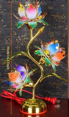 Colorful Petal Lotuscandlestick Temple Power Supply Table Candlestick Lotus Candlestick Buddha Candle Holder Home Decoration