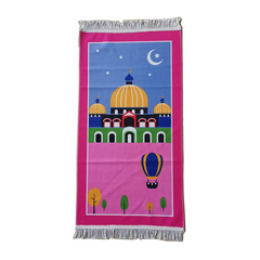 Muslim Children Prayer Rugs Islamic Kids Hajji Gift Mat Janamaz Sejadah
