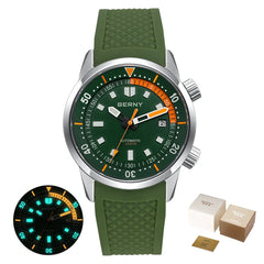 BERNY Men's Dive Watches 200M Waterproof Super Luminous Automatic Mechanical Diver Watch 42mm Sapphire Swim Diving Wristwatch
