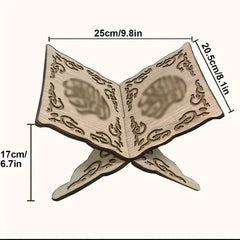 High Aesthetic Hollow Reading Stand, Wood Grain Recitation Stand
