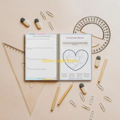 W89C Daily Gratitude Planner Notebook Twin Coil Binding Gratitude Journal For Mindfulness Practice and Mental Health Tracking