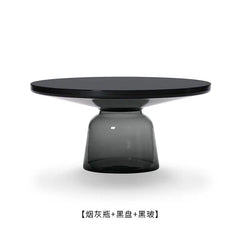 Artistic Glass Coffee Table, Creative Design End Tables for Living Room , Stylish Accent Tea Table with Various Sizes & Colors Living Room Furniture