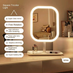 Modern LED Vanity Mirror with 3 Color Lights – Touch Makeup Mirror Home Decor