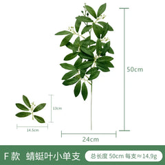 Fake Plant Home Living Room Decor Simulation Green Eucalyptus Leaves Jungle Arrangement Flower Arrangement Accessories