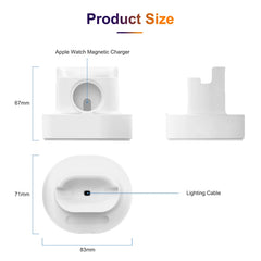 New Upgraded 2-in-1 Silicone Stand for Apple Watch iphone for Airpods Charging Base for iwatch Night Dock for IPhone14 15Pro Max