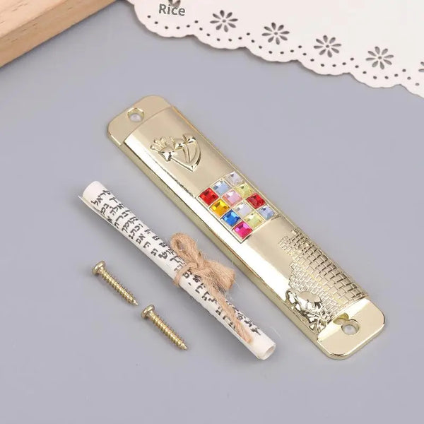Door Metal Mezuzah Blessing Home Decoration Gift Hanukkah Decor Retro Religious Jerusalem Mezuza Case