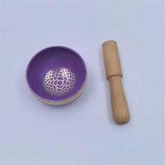 Buddhist Sound Bowls Therapy Meditation Mindfulness Yoga Ornaments Colorful Nepal Tibetan Singing Bowl Chakras Handmade Copper