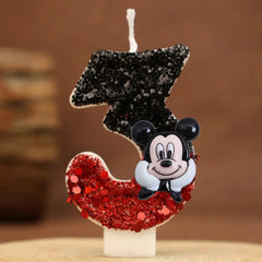 Hot Happy Birthday Number 0-9 Candles Cartoon Mickey Minnie Mouse Candle Cake Cupcake Topper Party Decoration Supplies DIY Gifts