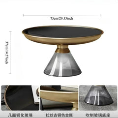 Artistic Glass Coffee Table, Creative Design End Tables for Living Room , Stylish Accent Tea Table with Various Sizes & Colors Living Room Furniture
