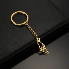 Lucktune Israel Star of David Pendant Keychain for Women Men Stainless Steel Jewish Keyring Judaism Jewelry Gift Wholesale 2025