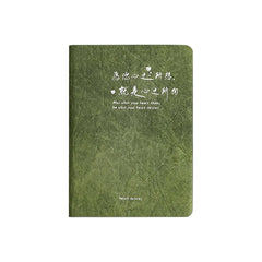 No Anxiety Pleated Leather Face Book A6 Blank Thickened Pocket Notebook Stamp Collection Diary Travel Stamp Book