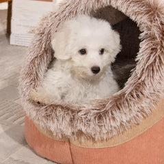 Dog/Cat  Kennel Comfortable Fall and Winter Striped Long Hair Portable Nest Warm Thickened Pet Kennel Pet Kennel Anti-scratch Pet Shop