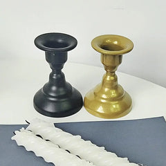 Candle Holder Rust-proof Simple Style Retro Appearance Decorative Iron Candle Display Stand Dining Table Ornament Home Supplies