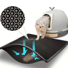 Pet Cat Litter Mat Waterproof Double Layer Cat Litter Trapping Pet Litter Box Mat Clean Pad Products For Pet Shop, Pet Accessories