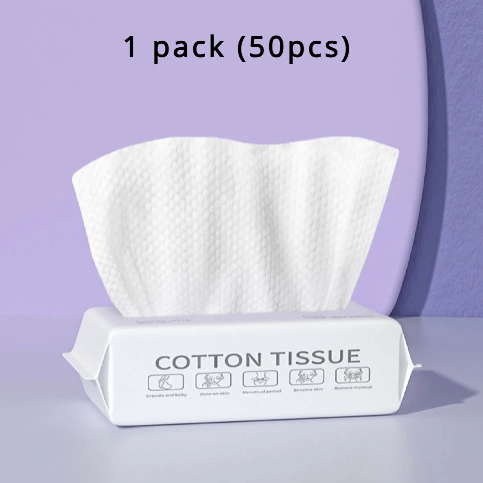 Disposable Soft Cotton Face Towels – 50/100PCS Pack