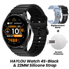 HAYLOU Watch 4S GPS Smartwatch 1.43” HD AMOLED Display 5 Satellite GPS Positioning 120+ Workout Modes Sport Fitness Smart Watch