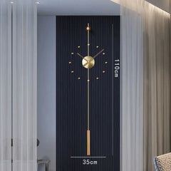 Luxury Silent Wall Clock Modern Living Room Wall Watch Simple Bedroom Silence Pendulum Clock Home Art Decoration Accessories