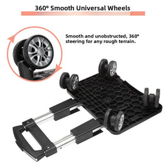 Portable Aluminum Alloy Folding Shopping Cart Lightweight Trolley Vegetable Buying Car Home Use Pull Rod Luggage Cart
