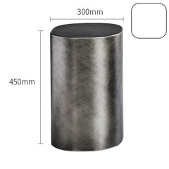 italian design antique graphite steel coffee table silver gold metal side table for Living Room Furniture