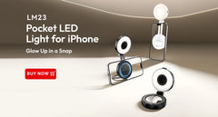 Ulanzi MA38 Mobile Phone Photography Stand Selfie Stick Double Magnetic Overhead Tripod for Samsung Xiaomi Huawei iPhone Vivo