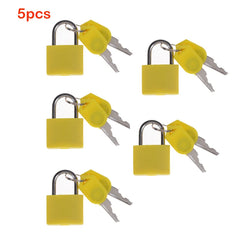 5PCS 22mm Small Mini Strong Steel Padlock Travel Suitcase Diary Lock With 2 Keys Colored plastic case padlock Decoration