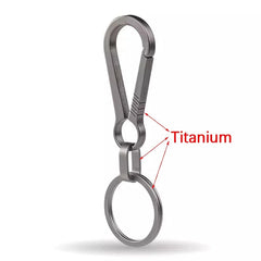 Titantium Carabiner Keychain Carabiner Hook Key Ring Key Holder with Bottle Opener for Camping Hiking Fishing Travel Outdoor