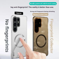 Thin Frameless Ultra Thin Magnetic Phone Case for Samsung Galaxy S25 Ultra S25 S24 S23 S22 Plus PC Hard Protective Cooling Cover
