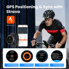 HAYLOU Solar Ultra GPS Smartwatch 1.6” AMOLED Display 5ATM Waterproof Built-in GPS Bluetooth Phone Calls Sports Smart Watch