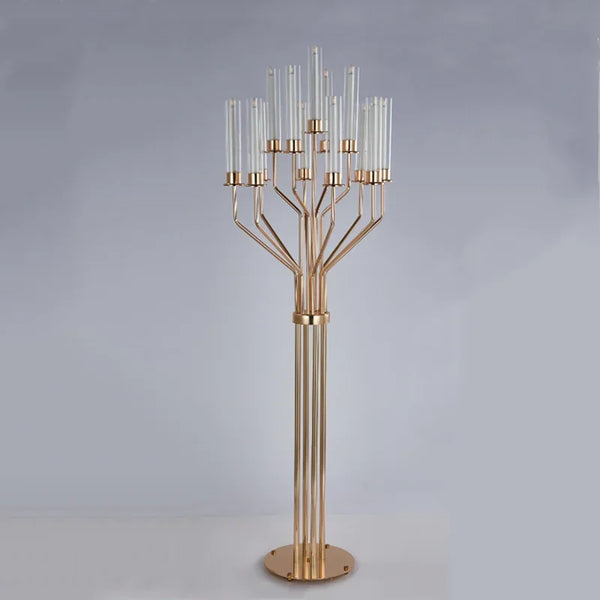 Modern 13-Head Acrylic Candles, Perfect for Wedding Parties, Holiday Gatherings, Outdoor Aisle Table Center Decor