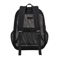 2023 New Fashion Women Transparent Backpacks Mesh Backpack for Boys and Girls Light Weight Rucksack Travel Black Student Bag