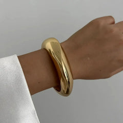 3 Styles Vintage Hip Hop Metal Cuff Bangles Punk Gold Silver Color
