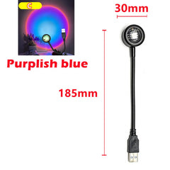 RnnTuu Led USB Sunset Lamp Projector Home Decor Night Light Portable Mood Light For Living Room Wall Photography Neon Lights