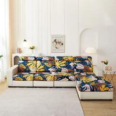 new floral printed stretch sofa seat cushion cover backrest cover protector for couch sofa cover L shape chaselong slipcovers