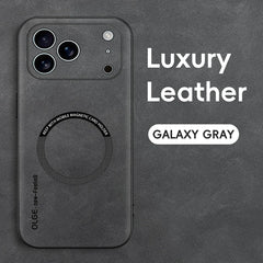 For Magsafe Leather Shockproof Phone Cases For iPhone 17 16 15 14 13 12 11 Pro Max 16e Plus Air Magnetic Wireless Charging Cover