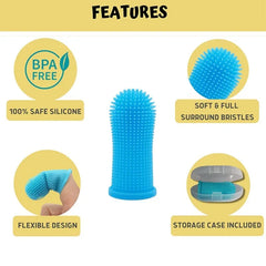 Dog Super Soft  pet Finger Toothbrush Teeth Cleaning Breath Care Nontoxic Silicone Tooth Brush Cat dog toothbrush Pet Shop, Pet Accessories