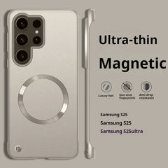 Thin Frameless Ultra Thin Magnetic Phone Case for Samsung Galaxy S25 Ultra S25 S24 S23 S22 Plus PC Hard Protective Cooling Cover
