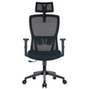 Durrafy Ergonomic Office Chair with Adjustable Headrest, Lumbar Support, Mesh Backrest, Computer Desk Chair for Office Furniture - black / UNITED KINGDOM